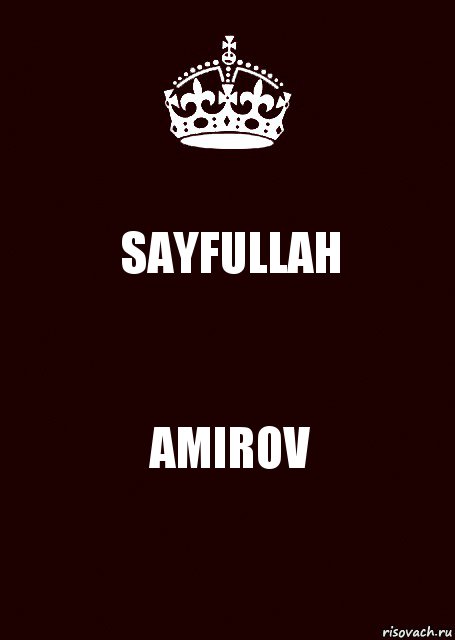 SAYFULLAH AMIROV, Комикс keep calm