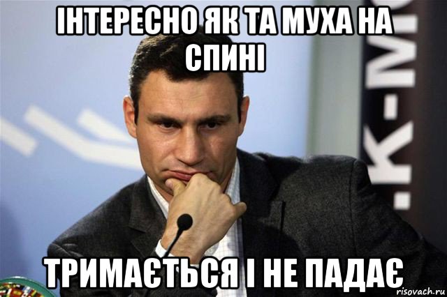 інтересно як та муха на спині тримається і не падає
