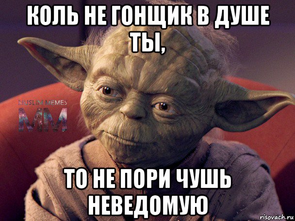 коль не гонщик в душе ты, то не пори чушь неведомую