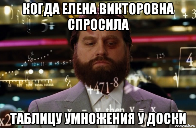 когда елена викторовна спросила таблицу умножения у доски