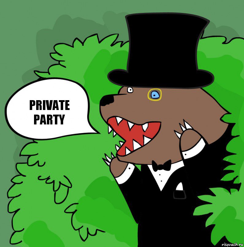 private party, Комикс медведь джентльмен