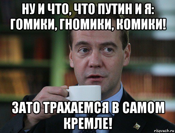 ну и что, что путин и я: гомики, гномики, комики! зато трахаемся в самом кремле!, Мем Медведев спок бро