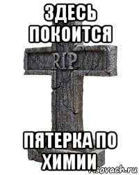 здесь покоится пятерка по химии