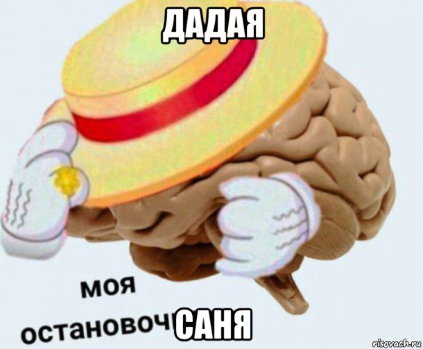 дадая саня, Мем   Моя остановочка мозг