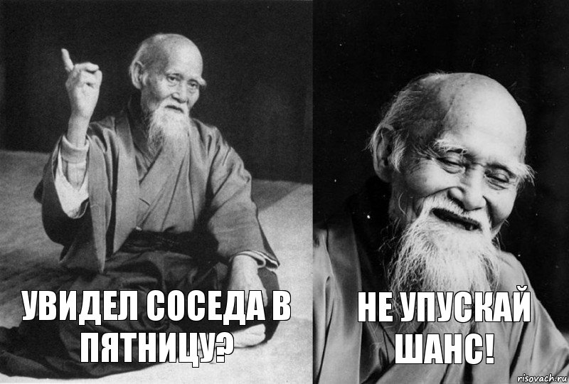 Увидел соседа в пятницу? Не упускай шанс!, Комикс Мудрец-монах (2 зоны)