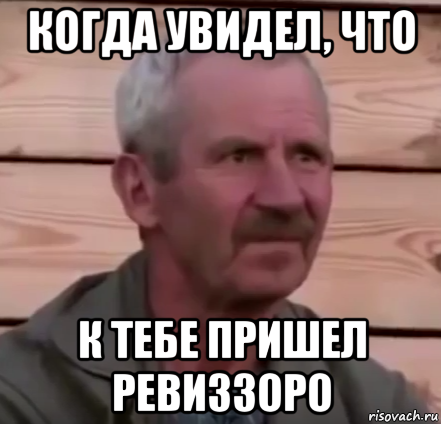 когда увидел, что к тебе пришел ревиззоро