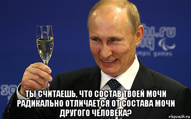  ты считаешь, что состав твоей мочи радикально отличается от состава мочи другого человека?, Мем НИКТО И НЕ УЗНАЕТ
