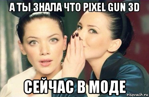 а ты знала что pixel gun 3d сейчас в моде, Мем  Он