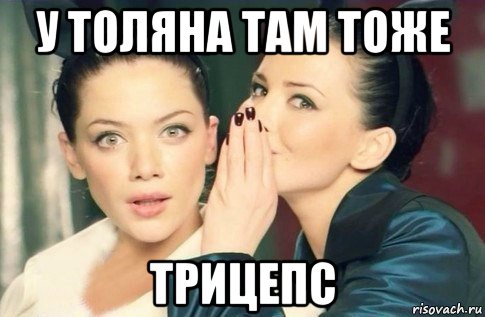 у толяна там тоже трицепс, Мем  Он