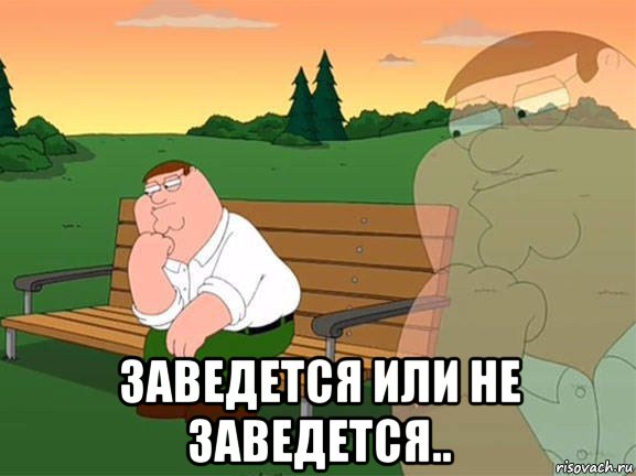 заведется или не заведется.., Мем Питер Думает