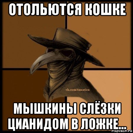 отольются кошке мышкины слёзки цианидом в ложке…, Мем Plague doctor