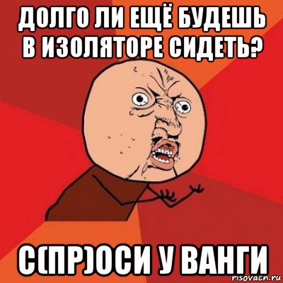 долго ли ещё будешь в изоляторе сидеть? с(пр)оси у ванги, Мем Почему