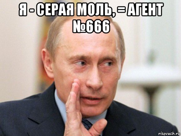 я - серая моль, = агент №666 , Мем Путин по секрету