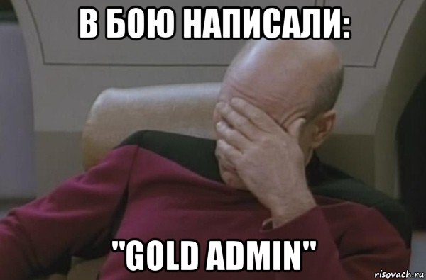 в бою написали: "gold admin", Мем  Рукалицо