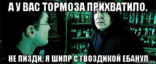 а у вас тормоза прихватило. не пизди, я шипр с гвоздикой ебанул, Мем Снейп