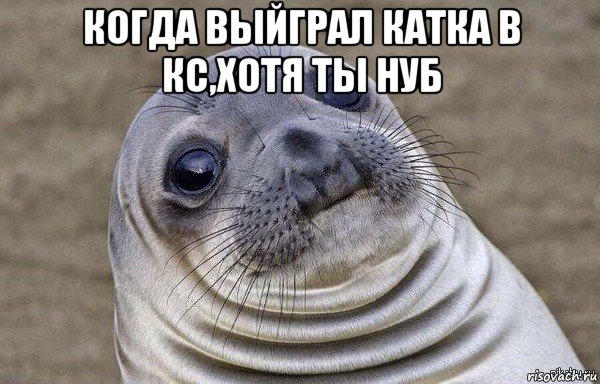 когда выйграл катка в кс,хотя ты нуб 