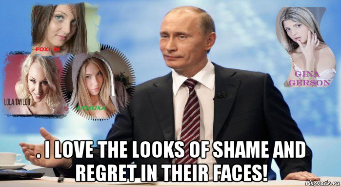  . i love the looks of shame and regret in their faces!