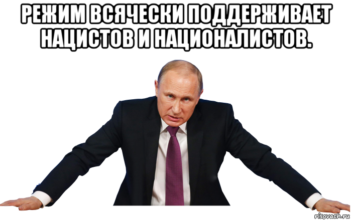режим всячески поддерживает нацистов и националистов. 