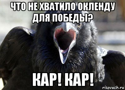 что не хватило окленду для победы? кар! кар!, Мем ворона