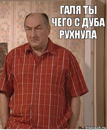 галя ты чего с дуба рухнула