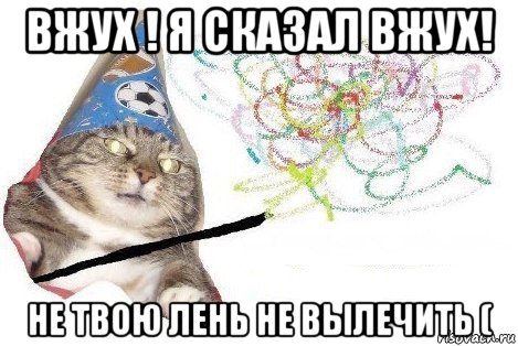 вжух ! я сказал вжух! не твою лень не вылечить (, Мем Вжух