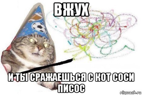 вжух и ты сражаешься с кот соси писос, Мем Вжух