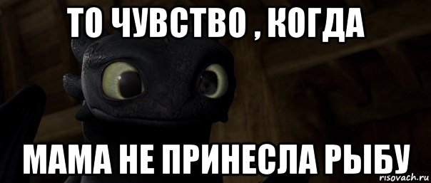 то чувство , когда мама не принесла рыбу