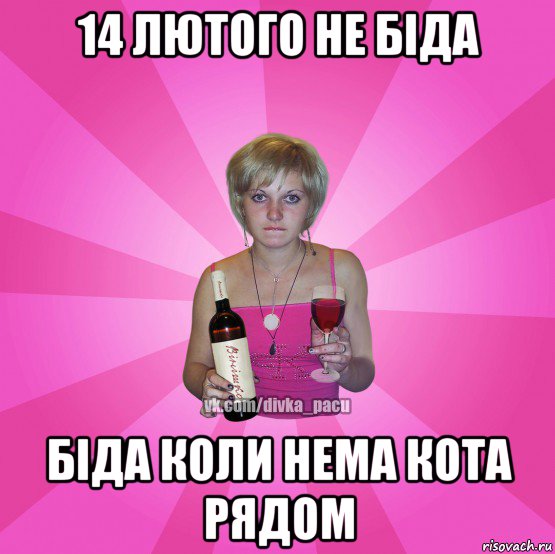 14 лютого не біда біда коли нема кота рядом
