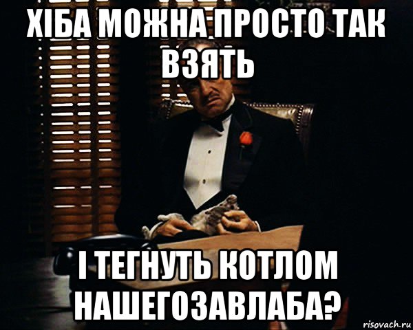 хіба можна просто так взять і тегнуть котлом нашегозавлаба?, Мем Дон Вито Корлеоне