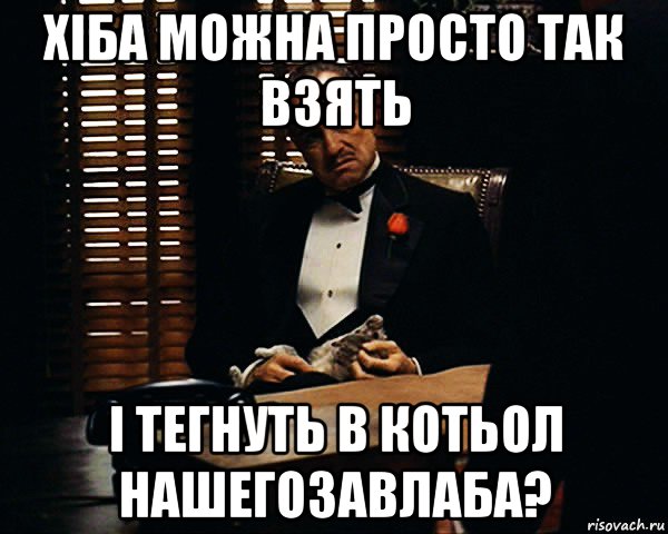 хіба можна просто так взять і тегнуть в котьол нашегозавлаба?, Мем Дон Вито Корлеоне