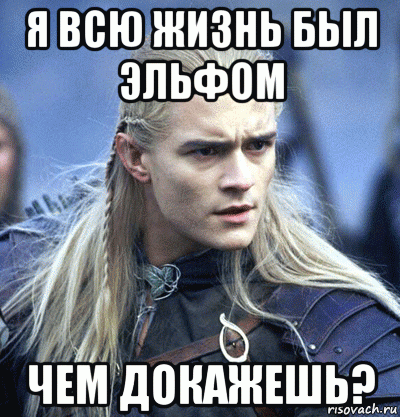 я всю жизнь был эльфом чем докажешь?