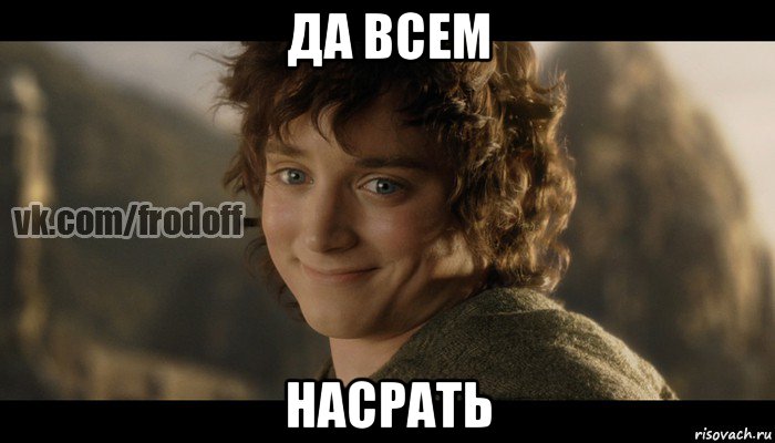 да всем насрать, Мем  Фродо