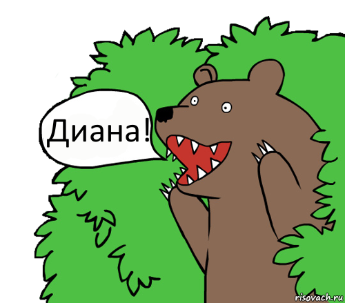 Диана!, Комикс медведь из кустов