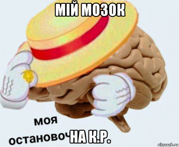 мій мозок на к.р., Мем   Моя остановочка мозг