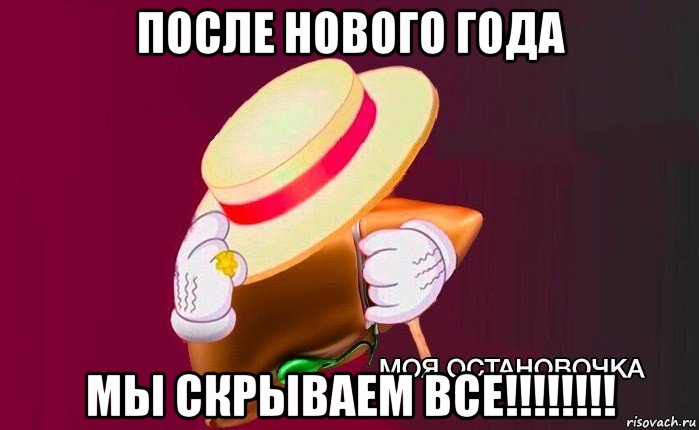 после нового года мы скрываем все!!!!!!!!, Мем   Моя остановочка