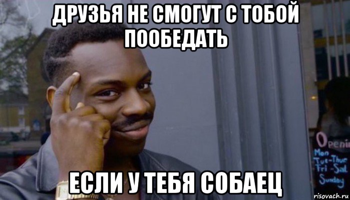 друзья не смогут с тобой пообедать если у тебя собаец, Мем Не делай не будет