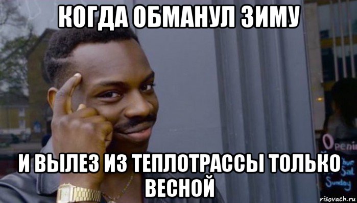 когда обманул зиму и вылез из теплотрассы только весной, Мем Не делай не будет