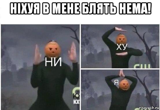 ніхуя в мене блять нема! , Мем  Ни ху Я