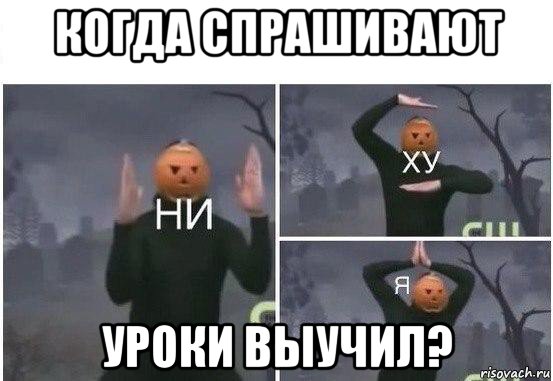 когда спрашивают уроки выучил?