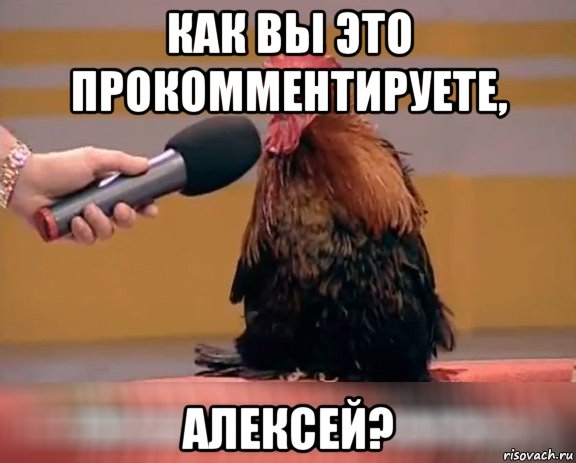 как вы это прокомментируете, алексей?