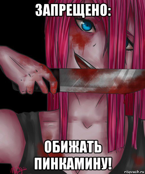 запрещено: обижать пинкамину!
