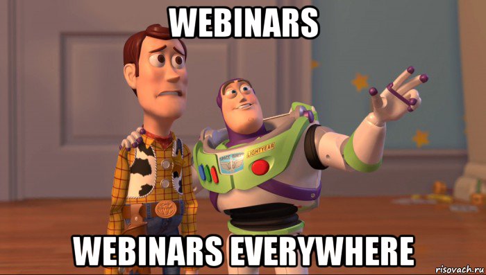 webinars webinars everywhere, Мем Они повсюду (История игрушек)