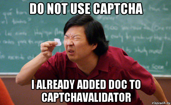 do not use captcha i already added doc to captchavalidator, Мем Прищурившийся китаец