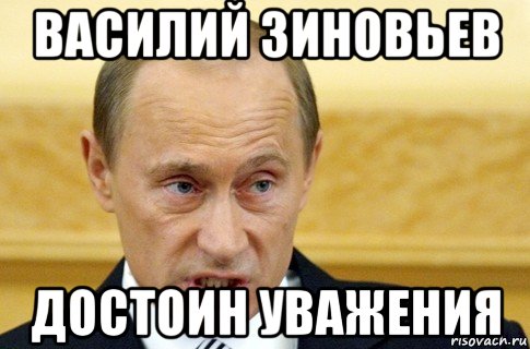 василий зиновьев достоин уважения, Мем путин