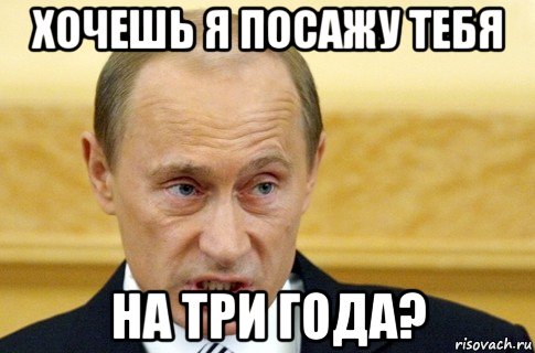 хочешь я посажу тебя на три года?, Мем путин