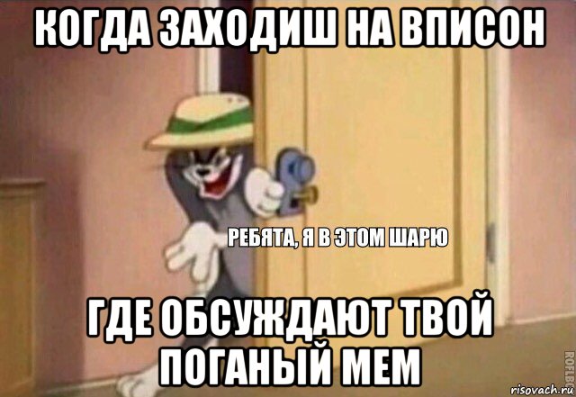 когда заходиш на вписон где обсуждают твой поганый мем, Мем    Ребята я в этом шарю