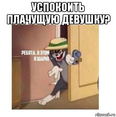 успокоить плачущую девушку? , Мем Ребята я в этом шарю