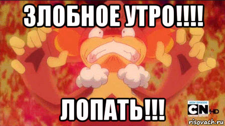 злобное утро!!!! лопать!!!