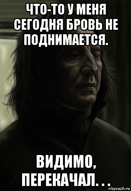 что-то у меня сегодня бровь не поднимается. видимо, перекачал. . ., Мем Снейп