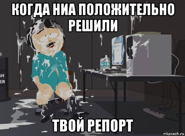 когда ниа положительно решили твой репорт